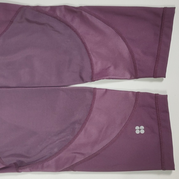 Sweaty Betty The Power purple cropped mesh leggings XL - Picture 6 of 8
